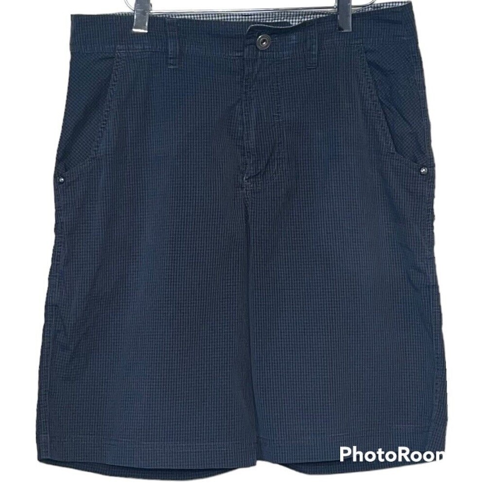 Lululemon Men's Sz 32 Kahuna Shorts Casual Stretch Grid Line Coal